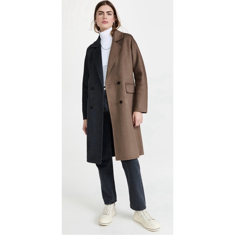 Rails Wool Bristol Jacket - Charcoal & Camel - Size Large - Picture 3 of 8